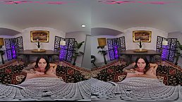 Busty brunette MILF sucks dick POV