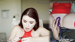 Young brunette Anastasia Rose toying her pussy