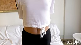 Fit brunette teen with small tits Anita Bellini gets anally fucked DGS