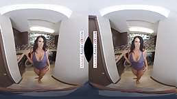 Big tits brunette MILF Reagan Foxx rides dick in VR