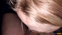 Amateur blonde stepsis gives nice blowjob