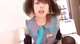 Lovely Japanese teen gets her pussy full of jizz after hot fuck