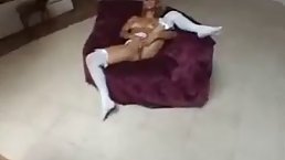 Round ass blonde babe Isis gets her shaved pussy railed