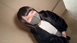 Japanese teen with nice tits gets gets pussy pounded and creampied