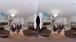 Slender teens Izzy and Maya skip the pool party to fuck guy (POV)