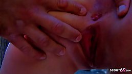 Blonde Latina with nice boobs Cristal Cherry seduced to beach sex