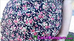 Sexy Asian girl gets fucked POV outdoors