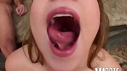 Two beautiful teens collect and share cumshots