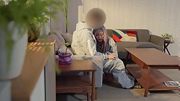 Sexy Asian blonde schoolgirl gets fucked from behind