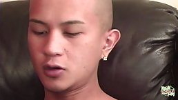 Horny Asian MILF enjoys passionate sex with young guy