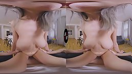 Busty blonde babe Eva Elfie gets fucked POV