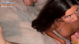 Hot bisexual FFFM orgy with skinny brunette girl