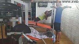 Big ass and boobs tattooed Latina MILF gets fucked in the gym