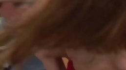 Busty brunette bitch gangbanged hard by three men