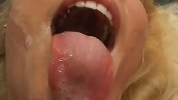 Tiny tits amateur blonde girlfriend gangbanged with cum on her pretty face