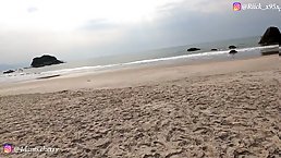 Hot sex with Brazilian teen on the deserted beach