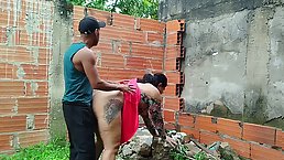 Amateur Latina BBW MILF with tattoo gets fucked outdoor