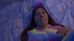 Round ass brunette teen gets anally fucked in her room by her perv stepbro