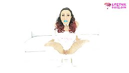 Brunette MILF with cyan lipstick gets fucked hard by BBC