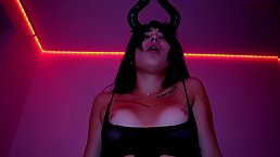 Halloween witch of dicks got cum in mouth after hot fuck