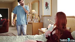 Stepson accidsentally sends dick pic to redhead MILF Marie McCray