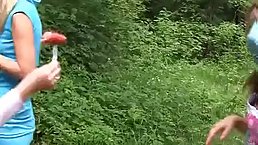 Extreme outdoor porn with young college sluts