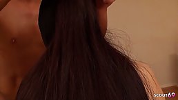 Slave Japanese girl in mask gets her hairy pussy fucked and creampied