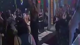 Horny party girls in crazy orgy with hot male strippers