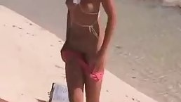 Hot orgy with beautiful babes on the beach 