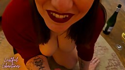 Big ass and boobs brunette MILF in stockings gets her hairy pussy fucked after blowjob