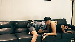 Sexy Latina teen gets fucked while her BF goes to get food