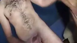 Cute brunette slut collects jizz in Bukkake orgy