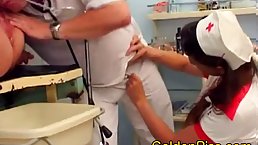 Pervy doctor pissing on patient and nurse in hospital