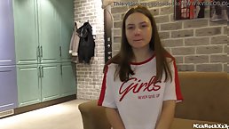Small tits brunette teen gets fucked by her stepdad
