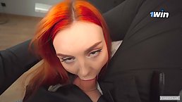 Big ass redhead slut opened up for the boss to score a promotion