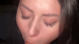 Young brunette cocksucker does it well