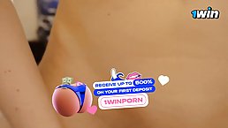 Young Russian beauty gave herself for an energy drink (POV)