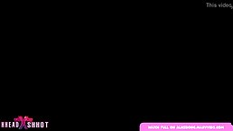 Cosplay blonde teen AliceBong plays solo