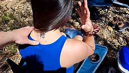 Fucking my mother's busty Latina friend in a forest