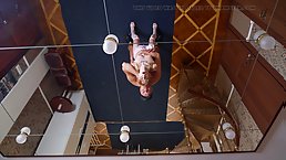 Skinny blonde babe gives up the ass