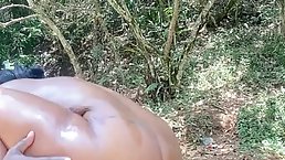 Big booty African MILF CandyaXXX gets anally fucked outdoor