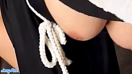 Sexy nun with nice boobs gets fucked with cum between her tits