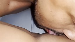 Amateur Latina MILF gets her shaved pussy fucked after blowjob