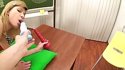 Beautiful blonde babe gets anally fucked with cum on her face