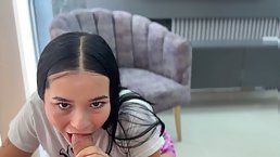 Round ass Latina babe sucks and rides dick POV