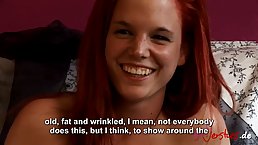 Small tits redhead teen plays solo