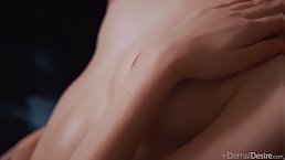 Young babe with small tits Elizabeth L toying her pussy