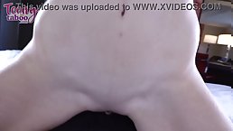 Small tits brunette teen Brooke Johnson gets her shaved pussy railed