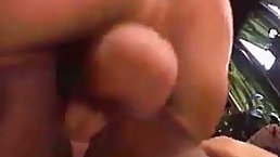 Hot interracial anal threesome and facial