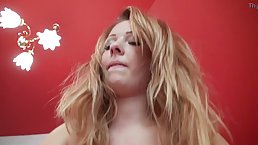 Sexy blonde girl with big ass gets nailed and facialized